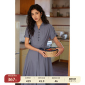 零点新品 9折 solighter 复古燕子领衬衫 法式 连衣裙春季