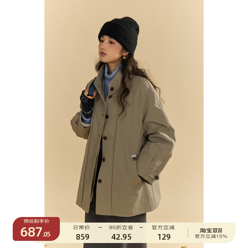 solighter可拆卸风衣式羽绒服