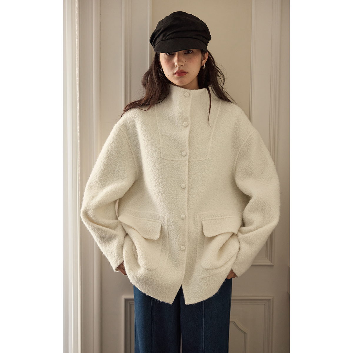 solighter羊驼绒双面呢大衣