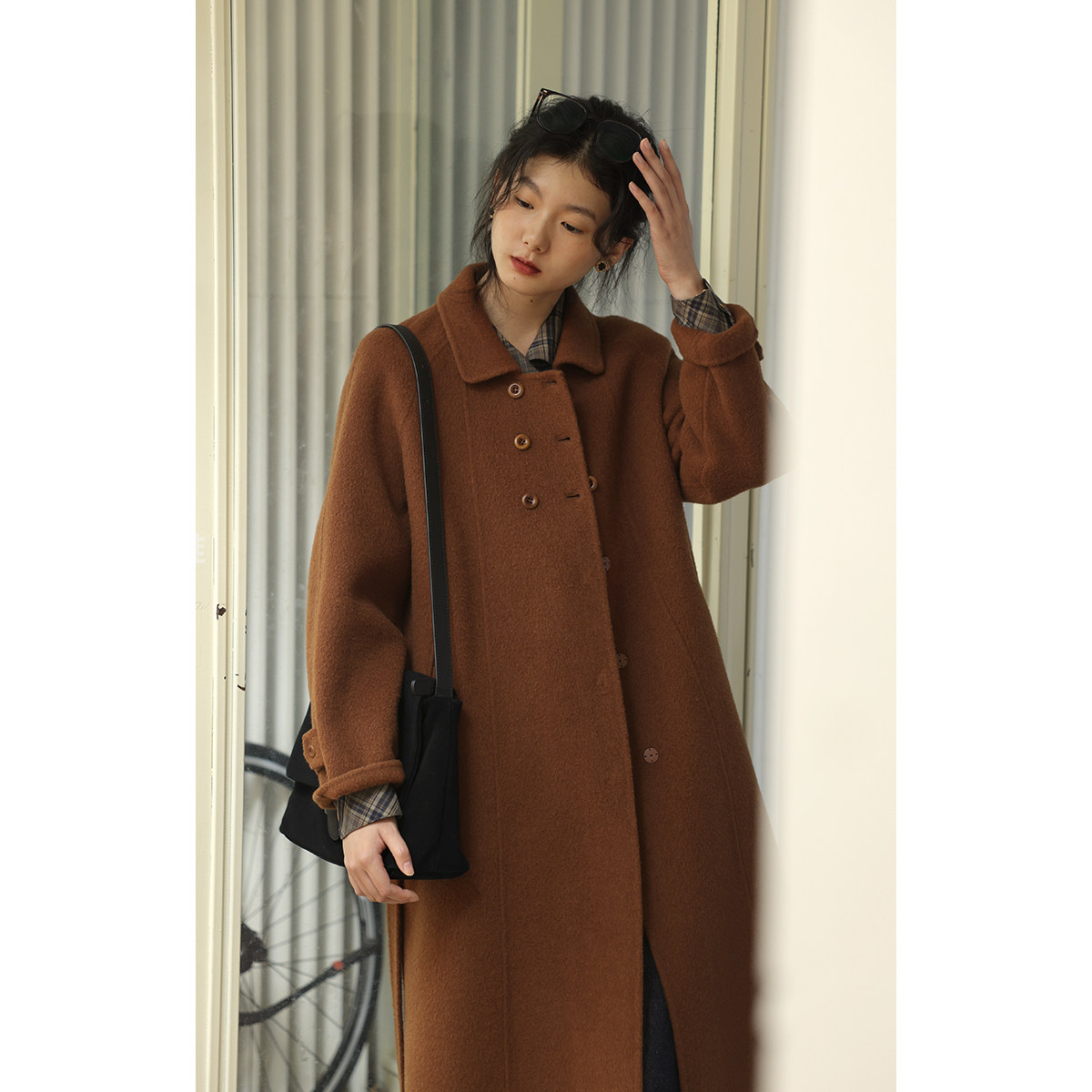 solighter 法式复古全羊毛双面呢大衣女秋冬新款中长款毛呢外套,女装/女士精品,毛呢外套,淘宝优惠券,粉丝福利购,淘宝优惠卷