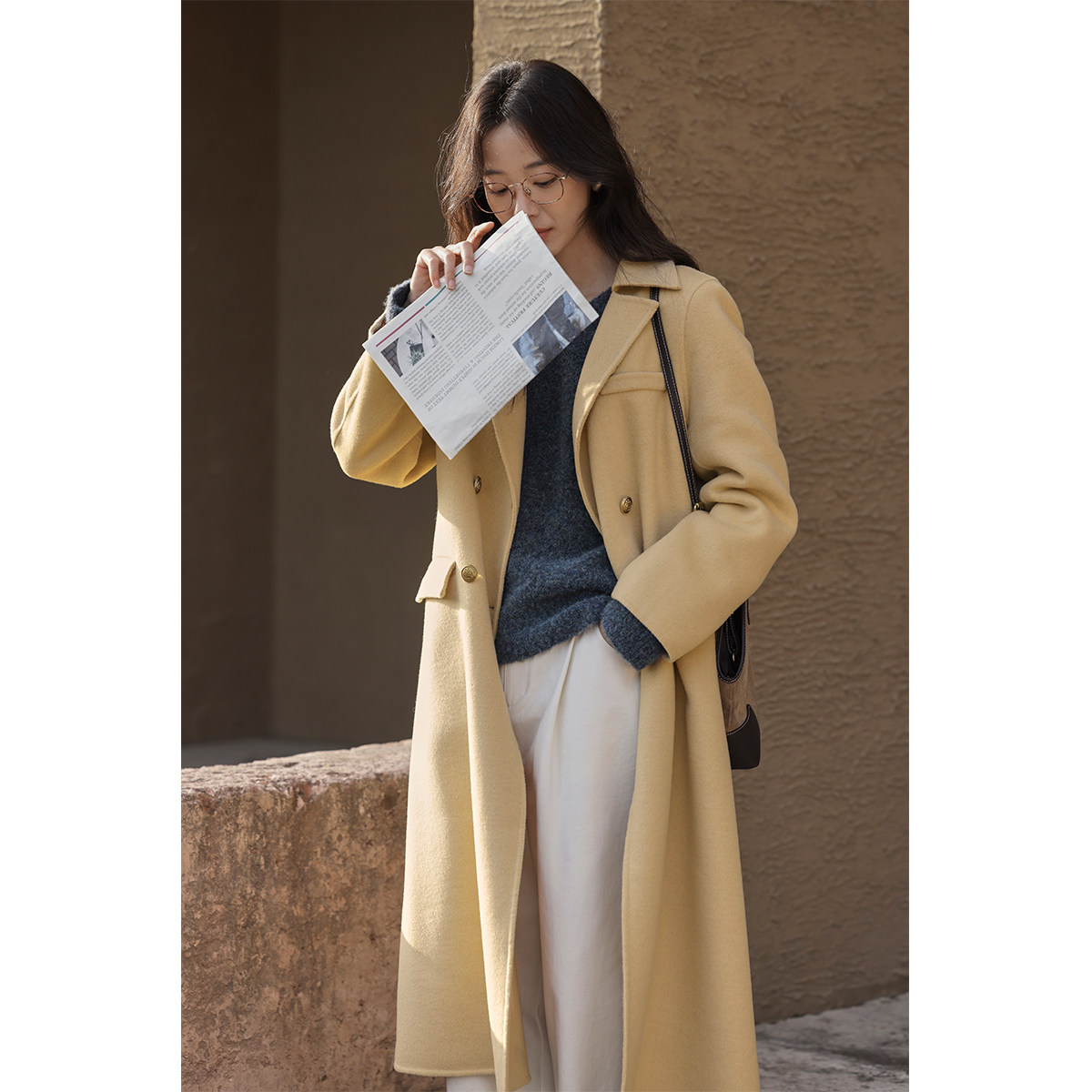 【鱼九九推荐】 solighter 正肩大衣羊绒双面呢大衣冬季毛呢外套,女装/女士精品,毛呢外套,淘宝优惠券,粉丝福利购,淘宝优惠卷