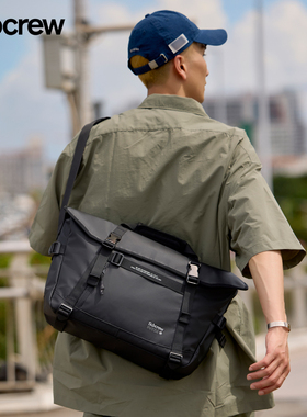 Subcrew男士大容量通勤斜挎包休闲百搭邮差包防泼水电脑单肩包