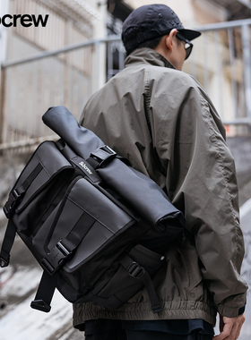 Subcrew潮牌机能风斜挎包骑行通勤扩容单肩邮差包大容量电脑包男