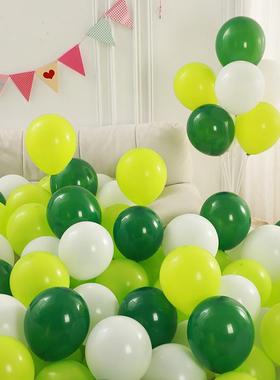 绿色森林系开学气球儿童加厚无毒森系复古拱门立柱装饰场景布置