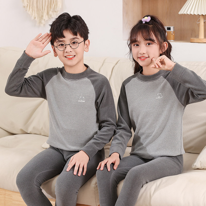 保暖内衣秋衣秋裤青少年儿童圆领
