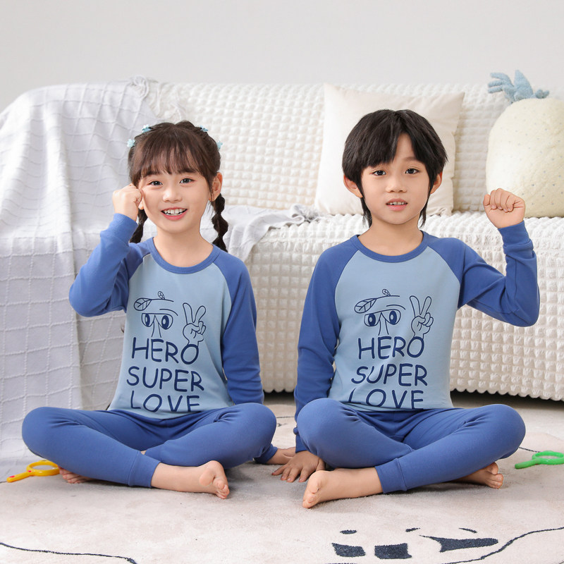 纯棉保暖内衣儿童秋衣秋裤春秋冬