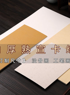 作品国画卡纸没骨画专用熟宣纸