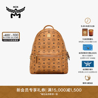 MCM STARK 经典印花小中号双肩背包书包双肩包侧饰铆钉