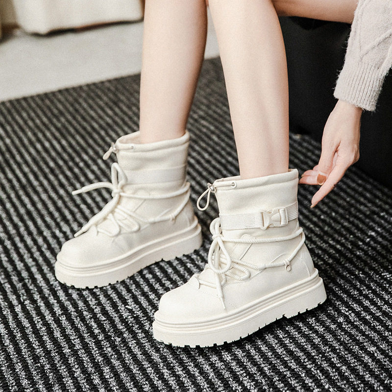 东北哈尔滨内增高雪地靴2026冬新款厚底大头加绒加厚保暖短靴女潮,女鞋,时尚雪地靴,淘宝优惠券,粉丝福利购,淘宝优惠卷