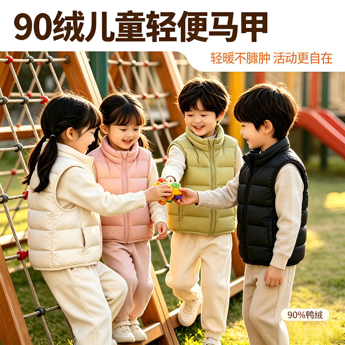 哈尔滨女童轻薄羽绒马甲秋冬洋气