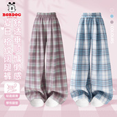 女童裤 女孩阔腿格子裤 子儿童长裤 薄款 巴布豆童装 夏装 夏季 2026新款