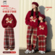 2026马年本命年加绒红色女孩卫衣儿童过年套装 巴布豆亲子装 母女款
