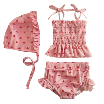 儿童泳衣女女童分体吊带洋气大童