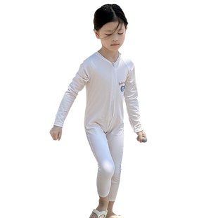 韩国儿童泳衣女童连体长袖男童卡通游泳衣中小童宝宝速干防晒泳装