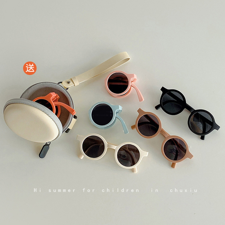 新款儿童便携可折叠墨镜