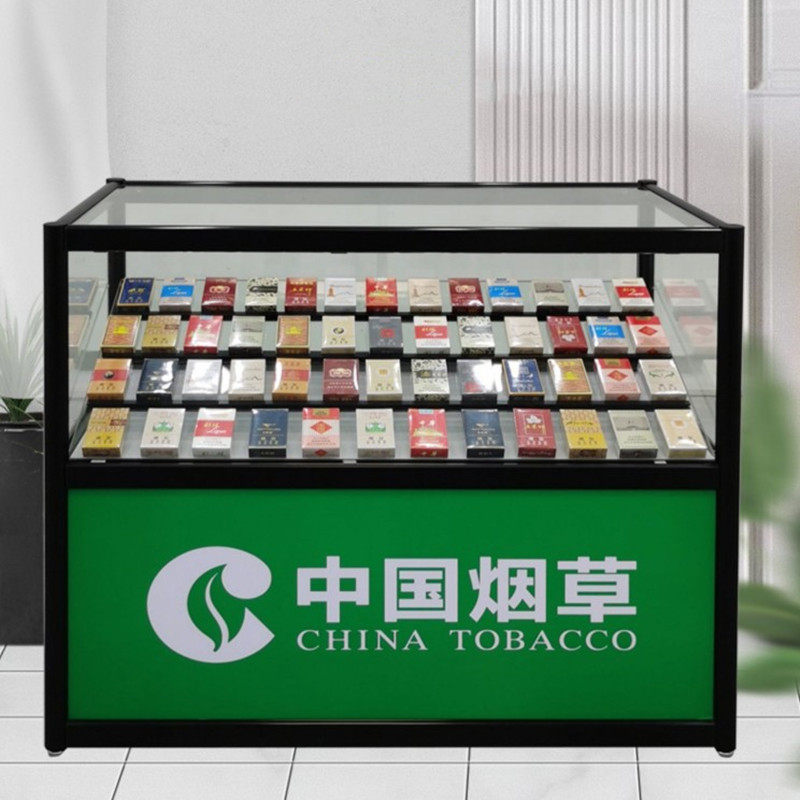 烟草专卖烟柜台中国香烟架便利店小超市展示架超市烟酒带锁收银台