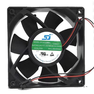 全新SJ SF241238BH/BU/BL2 24V 1.35A/2.40A空压机变频器风扇12CM