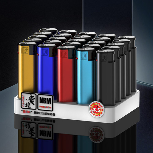 贵族金属打火机一次性50只防风直冲高端批发家用零售定制定做logo