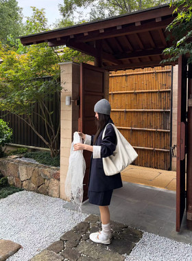 韩系欧货休闲西装短裤套装女早秋新款宽松高级感廓形西服两件