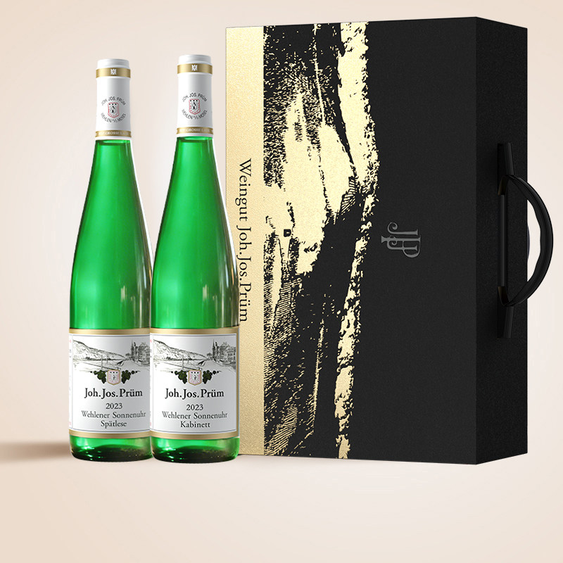 德国JJP普朗酒庄日晷园珍藏晚收雷司令甜白葡萄酒750ml双支礼盒装