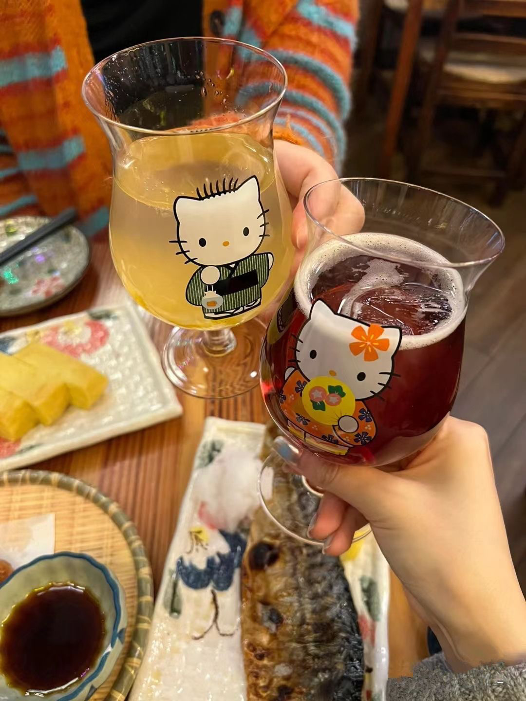 Kitty七夕情侣网红玻璃杯冷饮果汁饮品杯高颜值红酒啤酒杯ins风酒 - 实物图