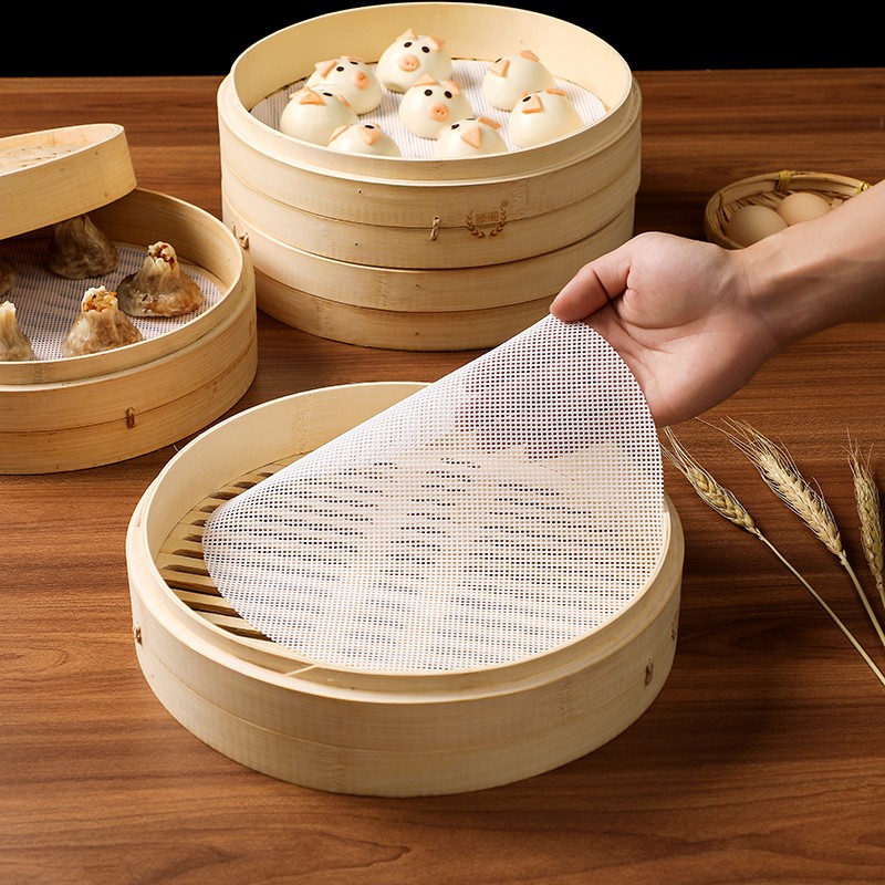 食品级硅胶蒸笼布大号耐高温一次性不粘包子馒头垫防水家用笼屉布