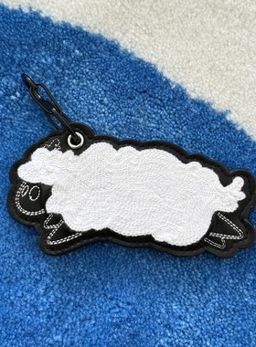 Y2NG皮革小羊刺绣卡通挂件钥匙扣可爱创意配饰