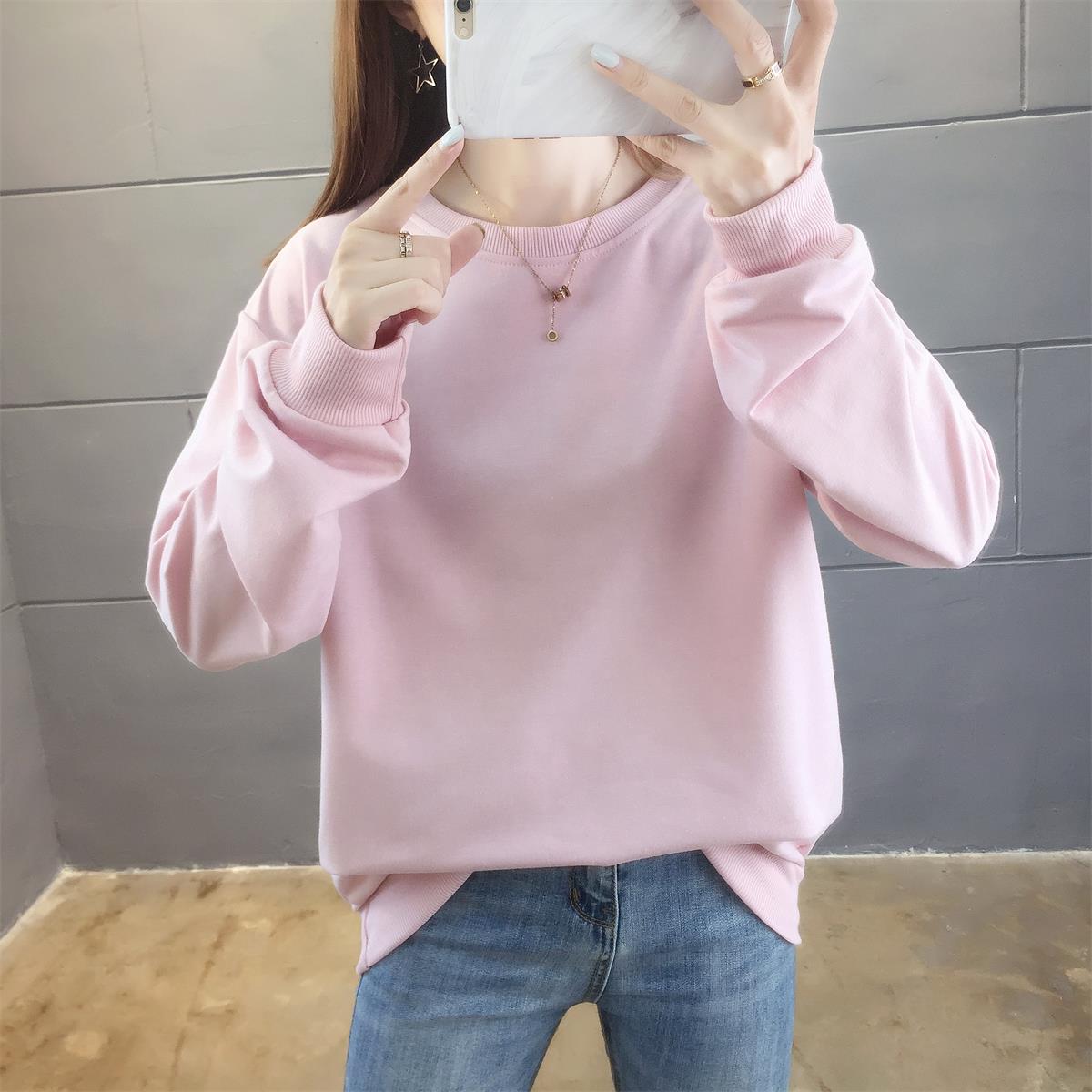 薄款宽松圆领卫衣早秋新品