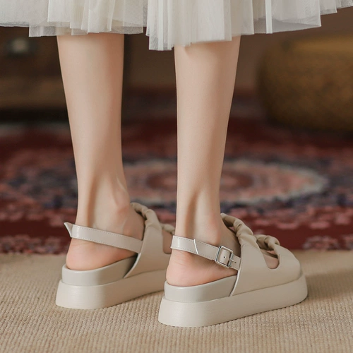 Летние универсальные сандалии на платформе, обувь, 2023, в корейском стиле, популярно в интернете