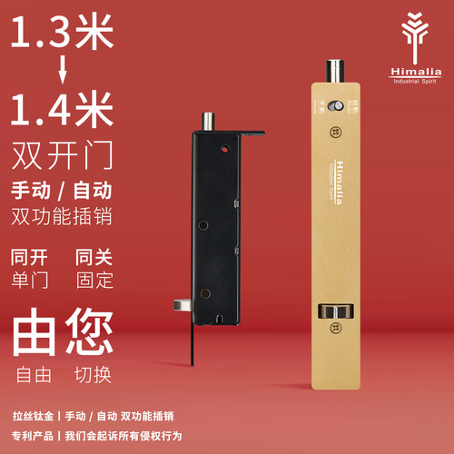 Himalia不锈钢弹簧暗插销双开