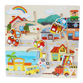 幼儿园配对轨道迷宫找位玩具分析锻炼脑力开发益智活动区投放材料