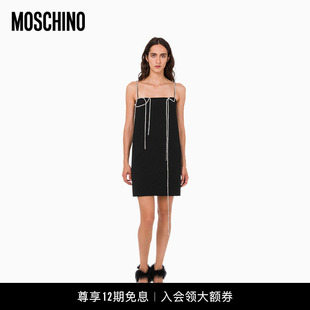 26早春 莫斯奇诺 Moschino 女士珠宝链吊带连衣裙 新年礼物