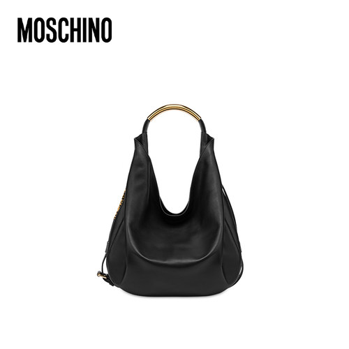 【季末特惠】Moschino/莫斯奇诺磁扣开合Handle Me中号Hobo流浪包