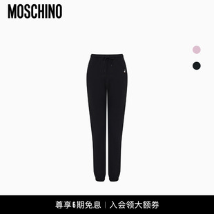 莫斯奇诺 Moschino 女士小鹅印花抽绳束脚裤 新年礼物
