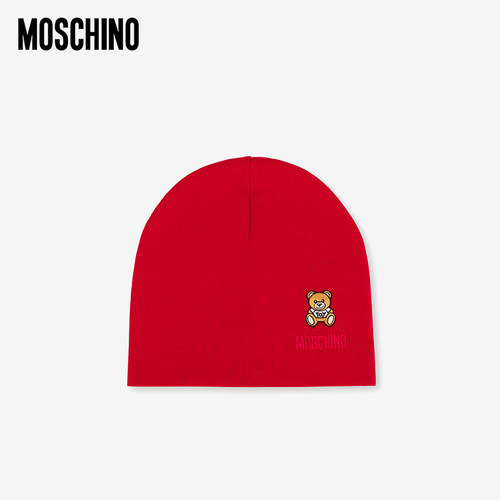 MOSCHINO22秋冬女士泰迪熊羊毛帽