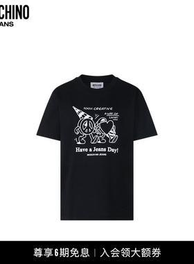 【礼物】M05CH1N0 JEANS  女士爱与和平图案印花短袖T恤