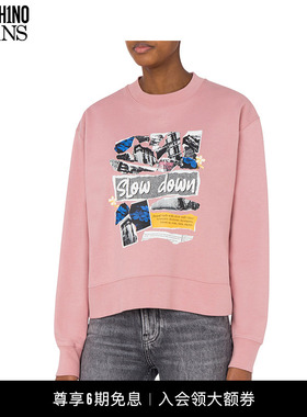 【礼物】M05CH1N0 JEANS女士Punk Print 朋克图案印花卫衣