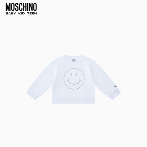 Moschino/莫斯奇诺 儿童钉珠笑脸图案套头卫衣