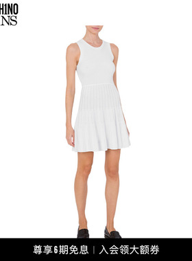 【礼物】M05CH1N0 JEANS  25春夏女士纯色收腰A字连衣裙