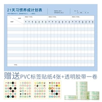 21 день, используемый для разработки таблицы синей+лента+наклейка