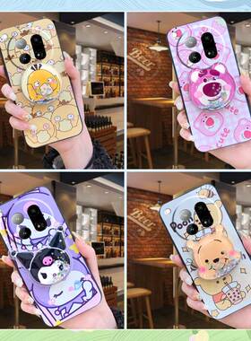 适用infinix Zero40 4G/5G手机壳卡通动漫纯色液态个性旋转透明