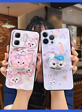 适用infinix Hot50i/Smart9/X6531/X6532手机壳旋转可爱情侣支架