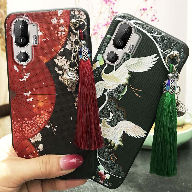 适用HTC U24 Pro手机壳铃铛防尘软壳中国风简约硅胶新款男女款