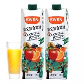 进口意文100%复合果汁1L装 塞浦路斯原装 临期特价 瓶装 2瓶装