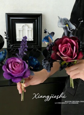 原创高级感轻奢高端花束花艺摆件DIY插花仿真花餐桌花摆花装饰花