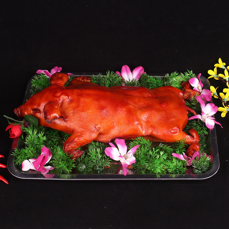 烤乳猪脆皮猪模型仿真食物模型样品立体美食餐饮道具模型展示包邮