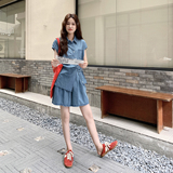 现货新品夏新休闲不挑人显瘦牛仔套装2C293-Q863-P155-K227，女装套装/套裙，2C293
