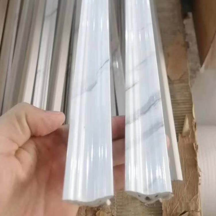 pvc仿大理石线条v字线条 L型2cm小阴角线护墙角线条工厂直销收边