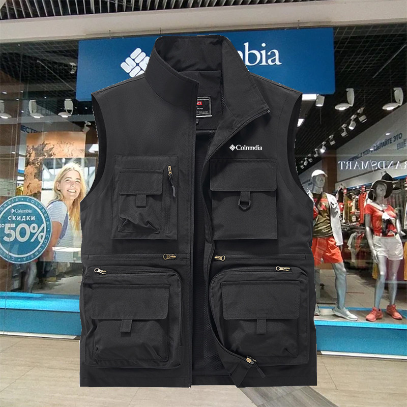 新款哥伦户外运动马甲男春秋款多口袋多功能立领钓鱼摄影休闲工装,男装,常规马甲,淘宝优惠券,粉丝福利购,淘宝优惠卷