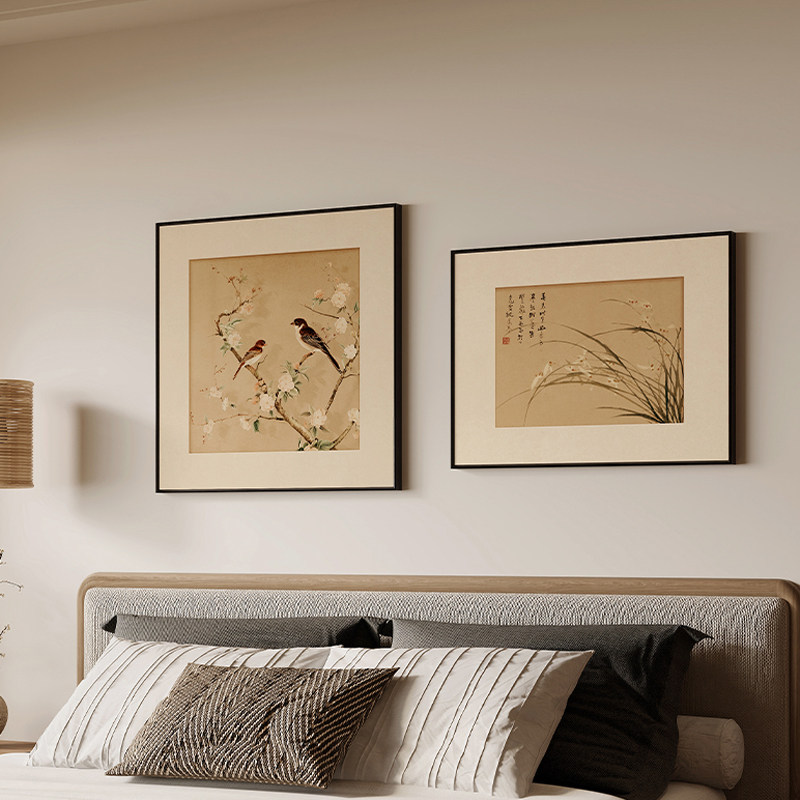 喜上眉梢卧室床头装饰画宋氏美学客厅沙发背景墙挂画书房禅意壁画,家居饰品,现代装饰画,淘宝优惠券,粉丝福利购,淘宝优惠卷